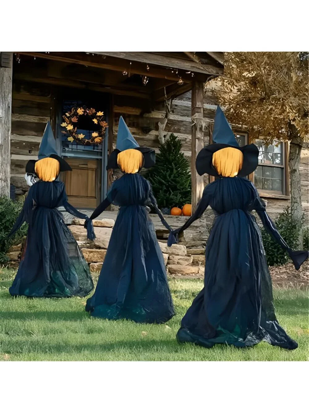 Halloween Witch Decorations Outdoor, 5 FT Set of 3 Light Up Witches Stakes